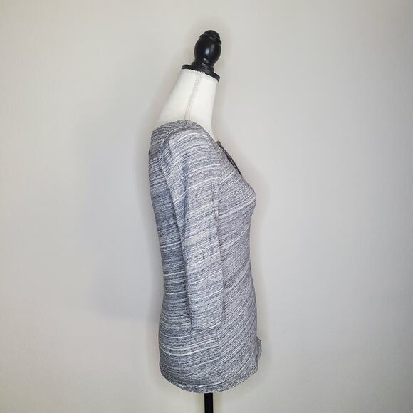 Anthropologie Gray Bow Top Small - Picture 2 of 8